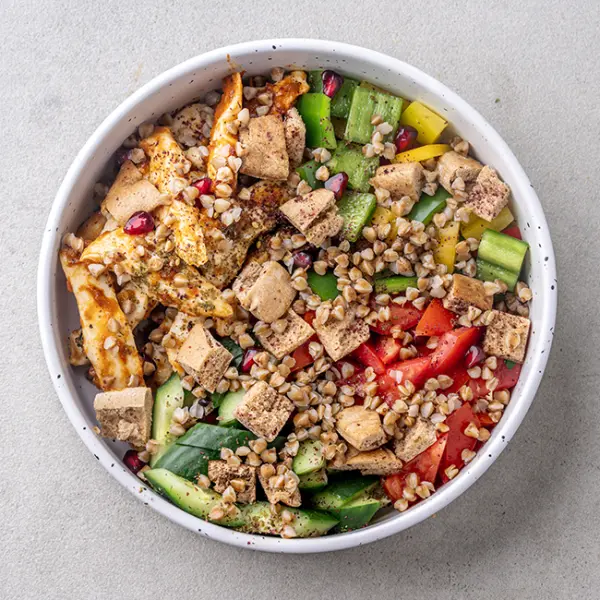 Chicken Fattoush Bowl with Farro